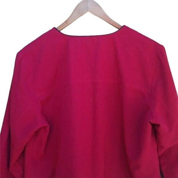 90's Notations Cotton Whimsical Art To Wear 3D Polka Dot Ladybug Blazer Red Sz L - Picture 6 of 8